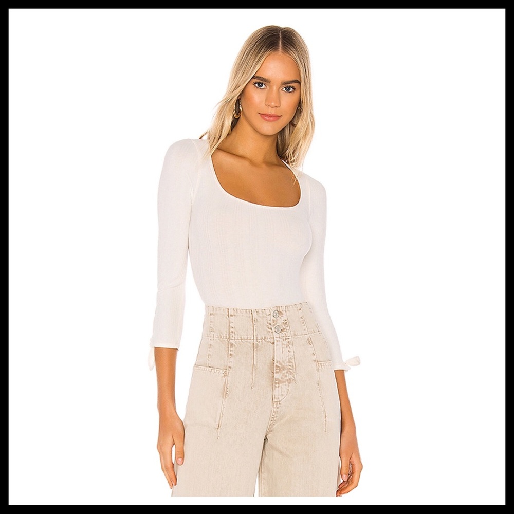 FREE PEOPLE BOHO BODYSUIT LONG SLEEVES TEE TOP A2C - Picture 8 of 16